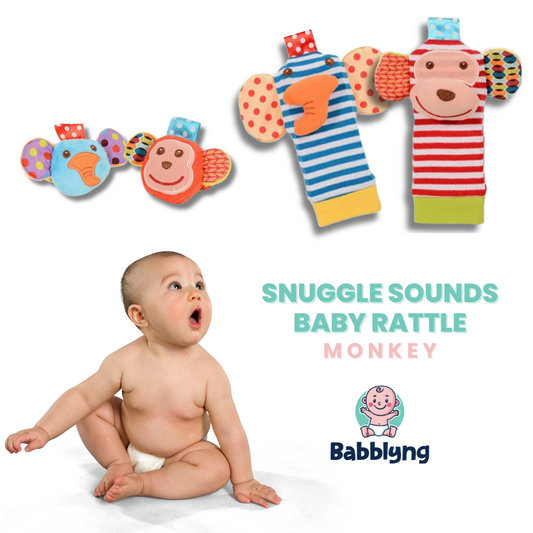 Monkey - SnuggleSounds Baby Rattle