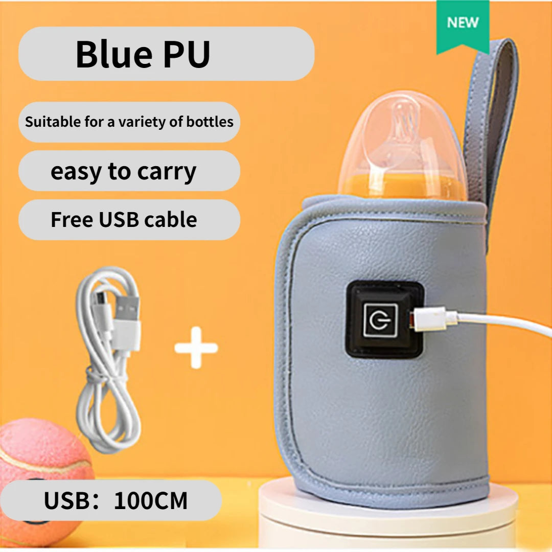 Portable USB Baby Bottle Warmer – 3-Speed Adjustable, On-the-Go Comfort for Babies & Kids