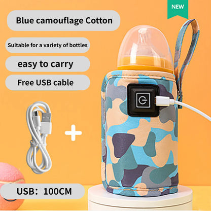 Portable USB Baby Bottle Warmer – 3-Speed Adjustable, On-the-Go Comfort for Babies & Kids